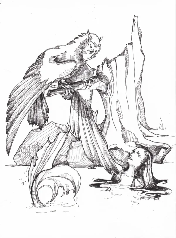 Mab's Drawloween 2024 Siren